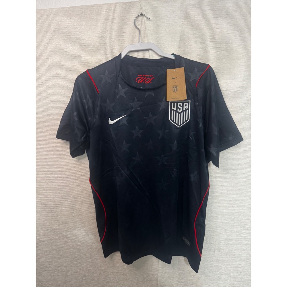 Nike US Soccer Mens National Team Pre-Match Jersey Black Stars Dri-FIT Medium